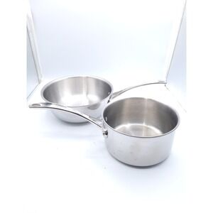 Calphalon 3 Qt Sloped Wall and 2.5 Qt Stainless Steel Saucepans No Lids